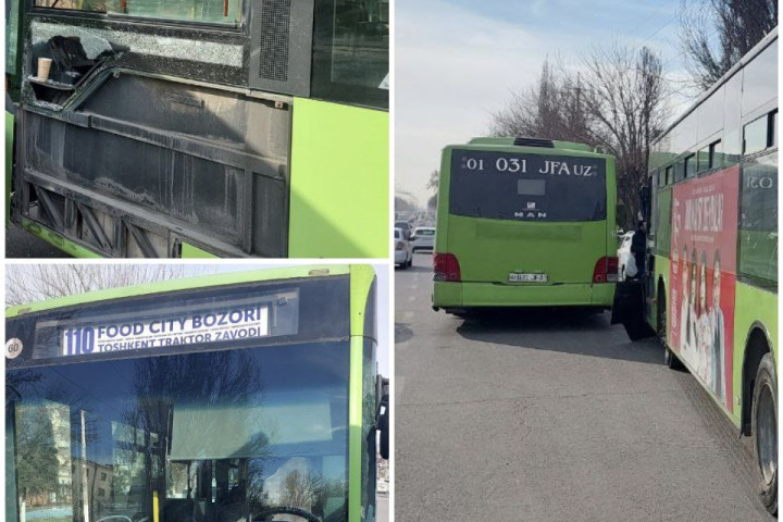 В Мирзо-Улугбекском районе столкнулись 2 автобуса, есть пострадавшие
