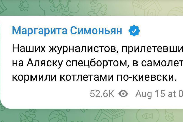 Российских журналистов, летевших на Аляску, в самолёте кормили котлетами по-киевски