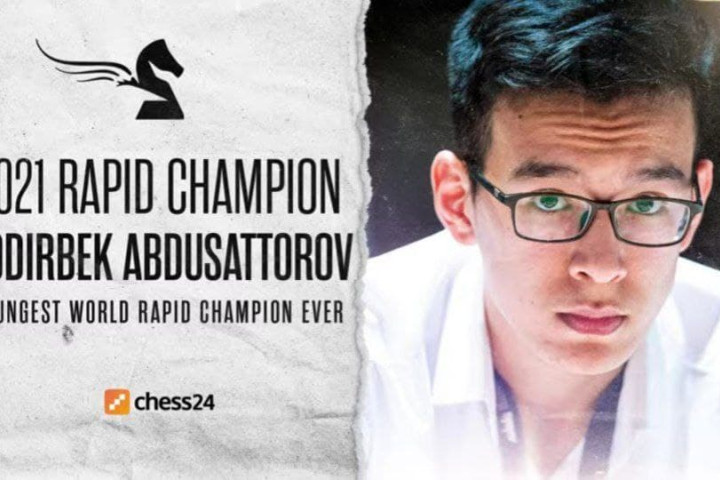 Гроссмейстер из Узбекистана Нодирбек Абдусатторов стал чемпионом мира по быстрым шахматам