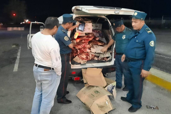 В Ташкент пытались провезти 700 кг мяса неизвестного происхождения