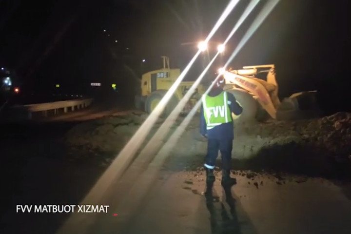 На перевале Камчик сошел оползень