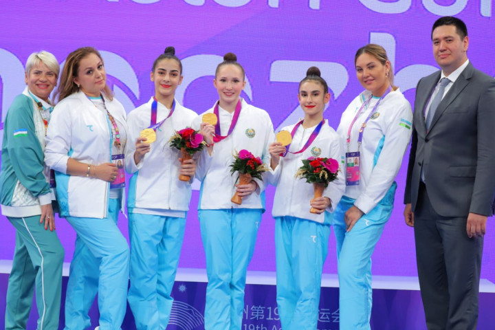 Узбекские гимнастки завоевали золото в командной программе на Азиатских играх