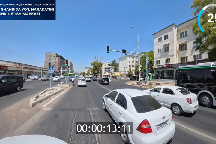 В Ташкенте запустили новый этап «Зеленой волны» - по участку МКАД