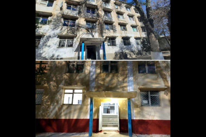 В полуразрушенном общежитии в Кашкадарье усилиями активистов начался ремонт