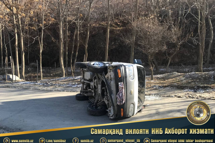 В Самарканде угонщик автомобиля попал в ДТП