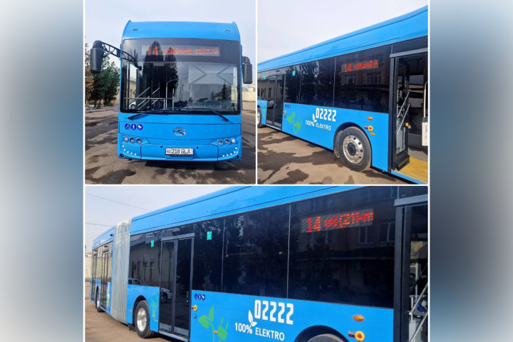 По одному из столичных маршрутов начали курсировать два 18-метровых электробуса King Long