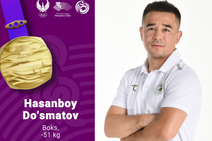 Ханчжоу-2022: Хасанбой Дусматов - чемпион Азиатских игр в Китае