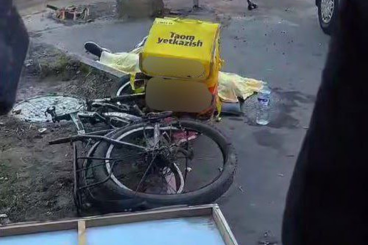 Грузовик насмерть сбил курьера на велосипеде в Ташкенте