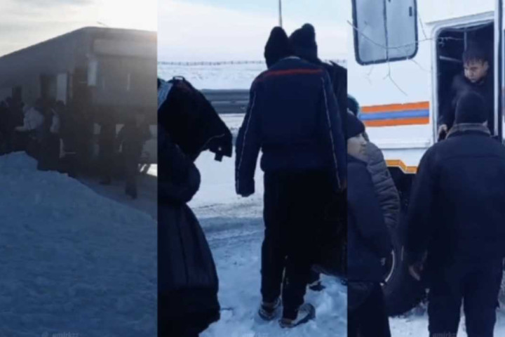 В Казахстане 14 узбекистанцев эвакуированы из сломавшегося автобуса