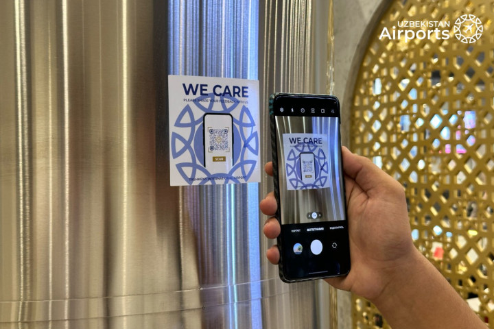 В аэропортах Узбекистана начали размещать QR-коды для обратной связи