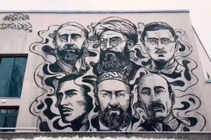 В Ташкенте мурал посвятили известным джадидам-просветителям - видео
