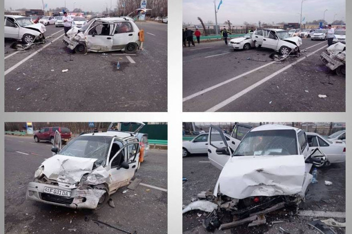 Пьяный водитель спровоцировал ДТП в Ташкенте, пострадали семь человек