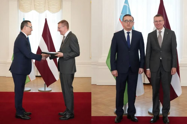 Новый посол Узбекистана вручил верительные грамоты президенту Латвии