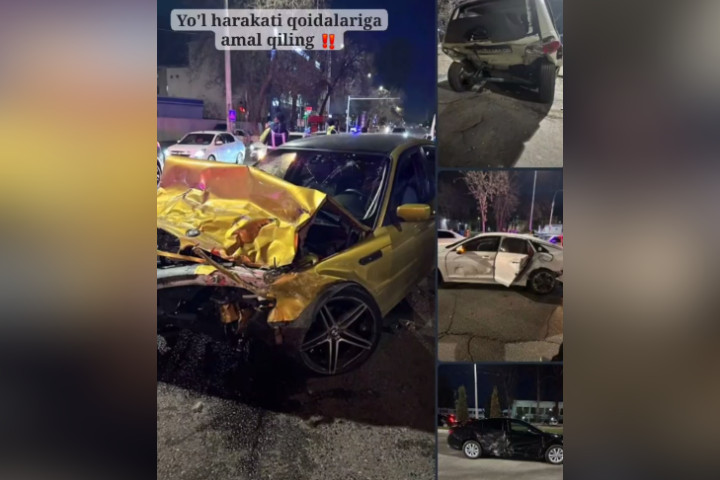 В Ташкенте десять автомобилей стали участниками двух крупных ДТП, есть пострадавшие