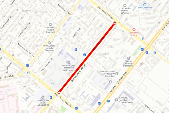 В Ташкенте сегодня закроют две улицы