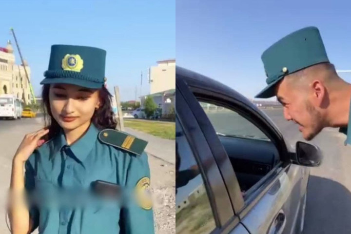 В Кашкадарье оштрафовали тиктокеров, изображавших сотрудников УБДД