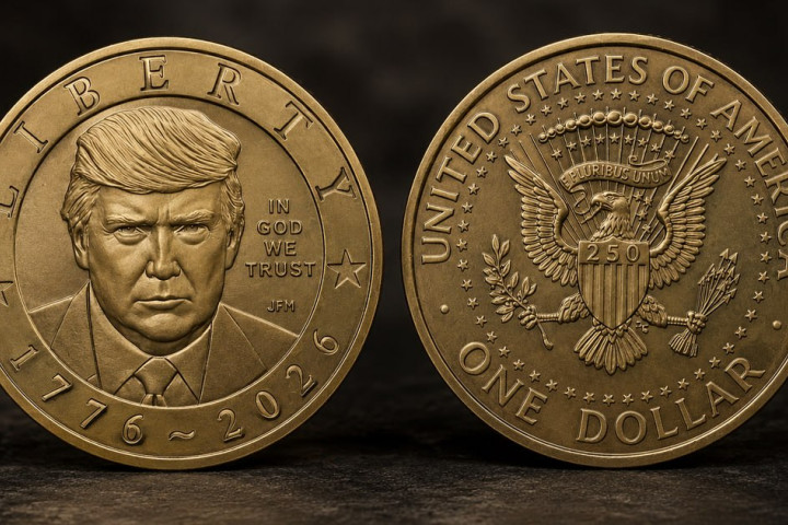 Дональд Трамп стал первым за 100 лет действующим президентом США на американской валюте