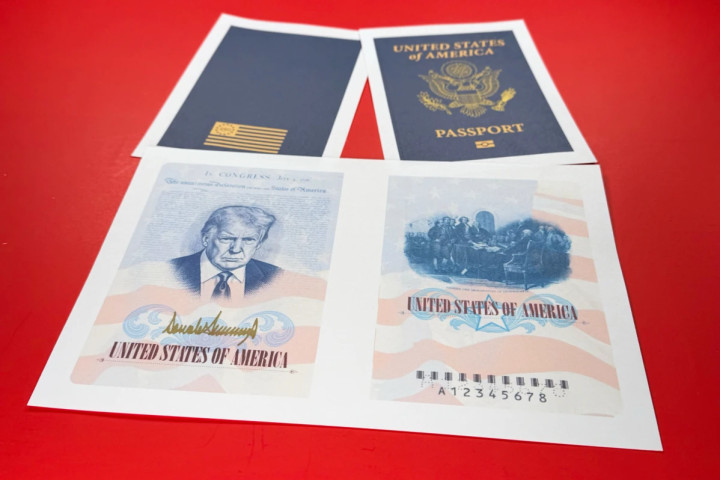 Памятные паспорта с портретом Трампа поступят в продажу по всей территории США