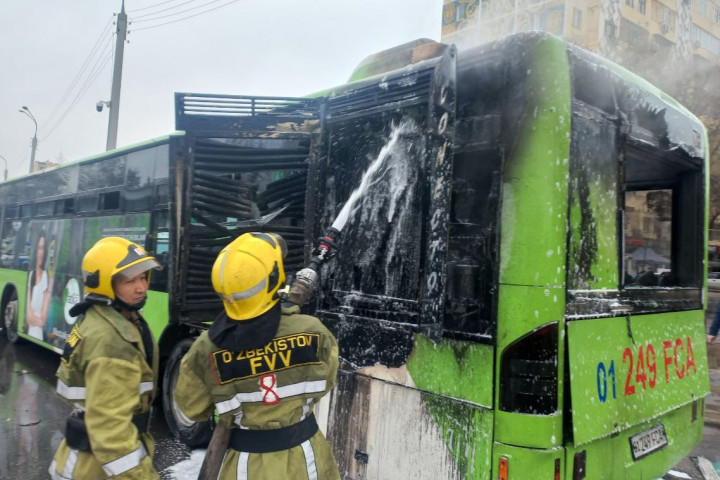 В Ташкенте в течение суток произошел пожар в двух автобусах