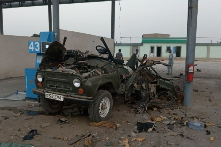 В Сурхандарье произошел взрыв на автозаправке