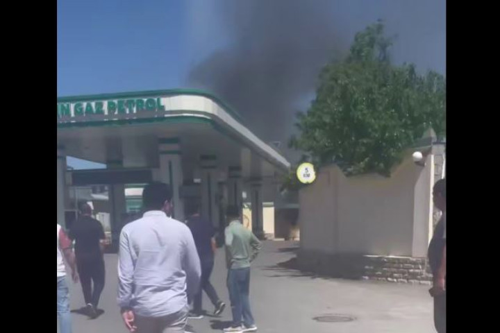 На автозаправке в Самарканде произошел пожар